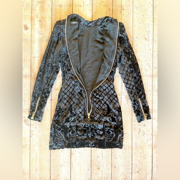 Balmain x H&M Silk Black Mini Dress 4 - Picture 11 of 12